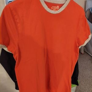 Vintage Old Navy men's medium ringer t shirt orange used short sleeve